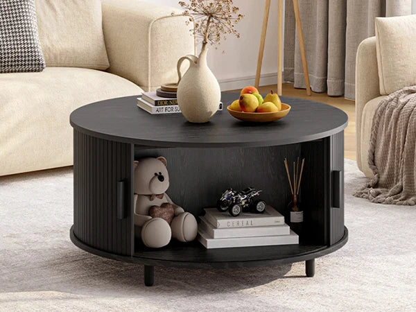31.5" Round Coffee Table with Storage The Pet & Home Store