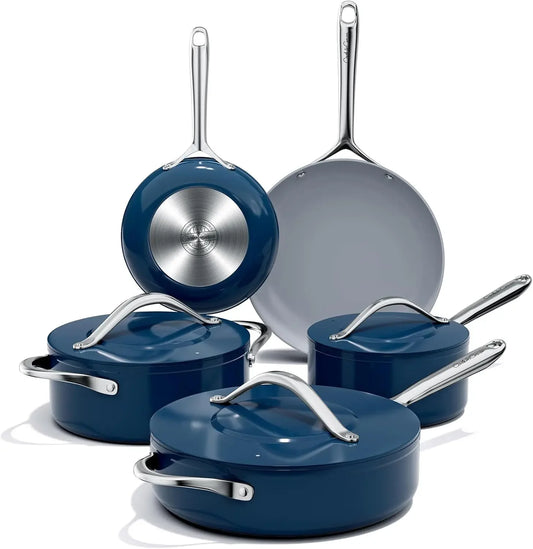 Ceramic Nonstick Cookware Set With Lids PFAS-Free G7 Coating