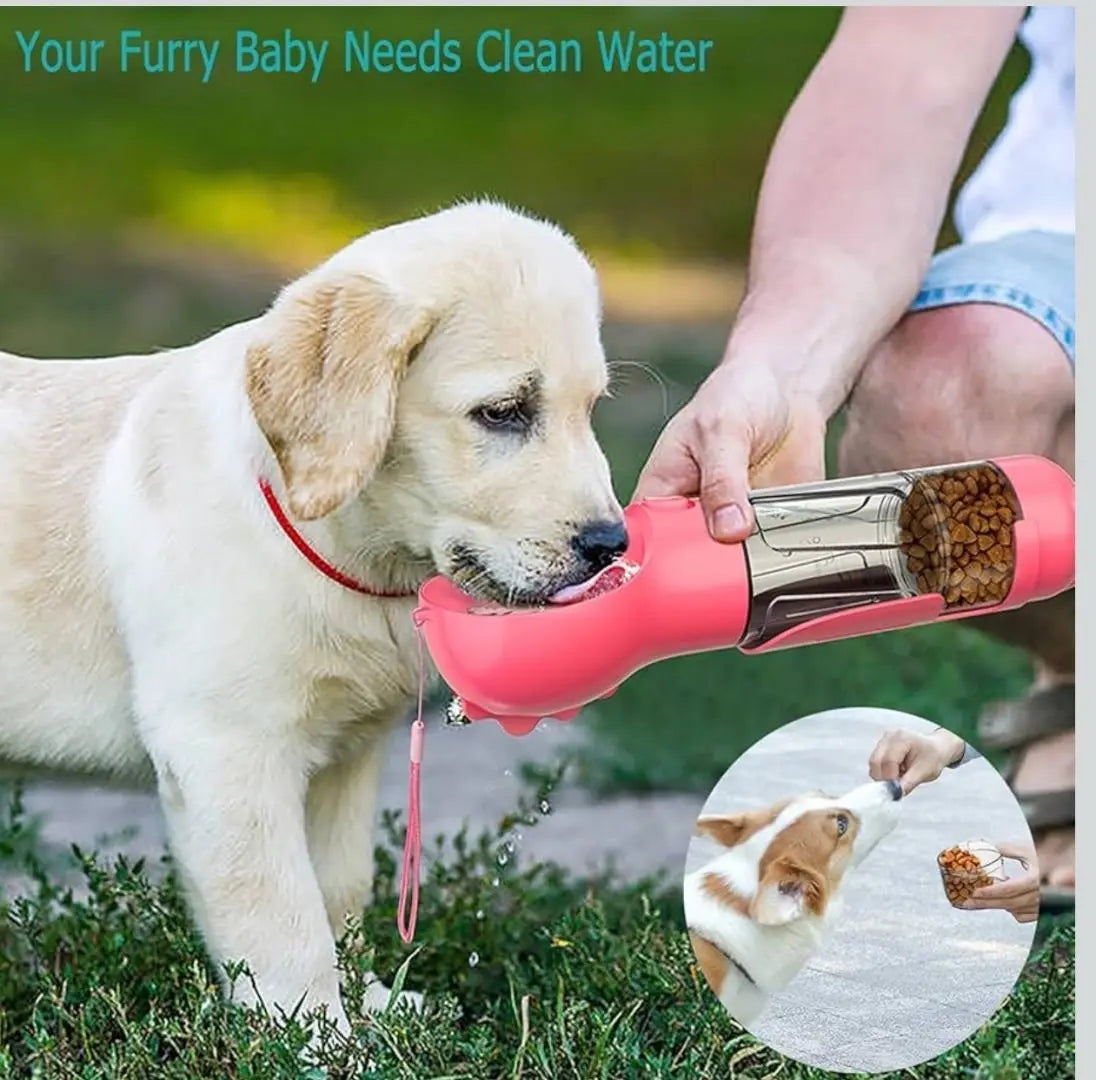 Portable Pet Water Bottle With Food Container And Bag Storage The Pet & Home Store