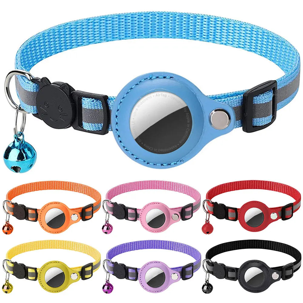 Shunmaii Apple AirTag Cat Collar Reflective Safety Buckle GPS Tracker
