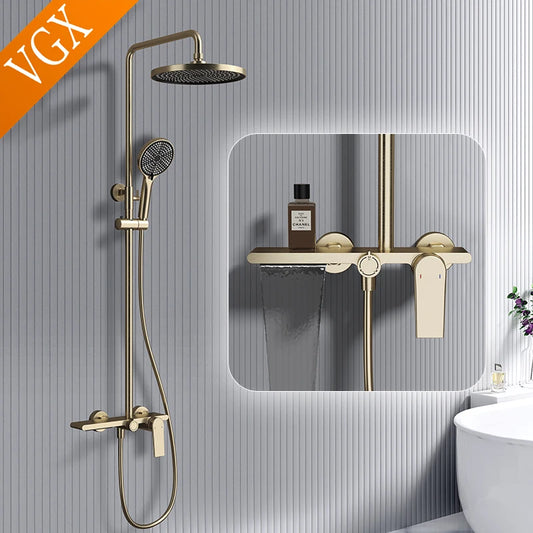 VGX Shower System Set 3 Way Rainfall With Hand Shower
