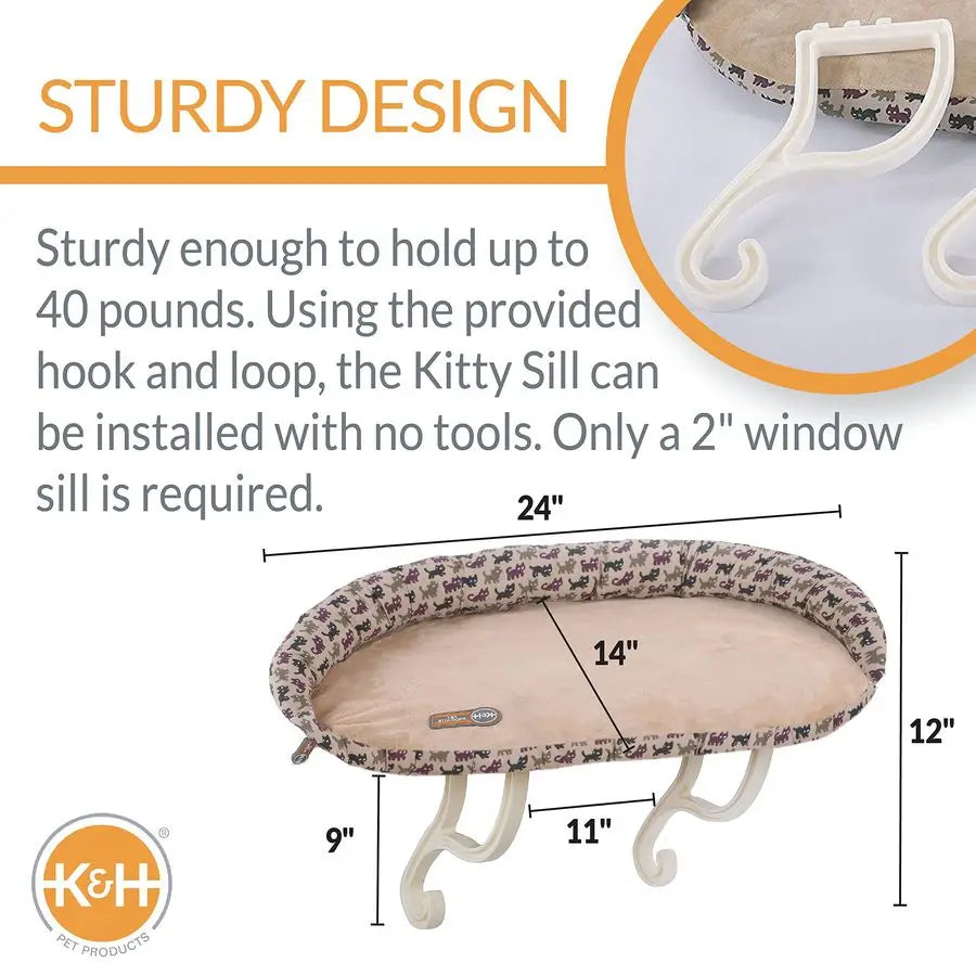 Bolster Kitty Sill Window Perch For Large Cats Orthopedic Support
