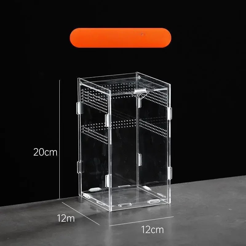 Acrylic Reptile Breeding Box Terrarium Enclosure Transparent