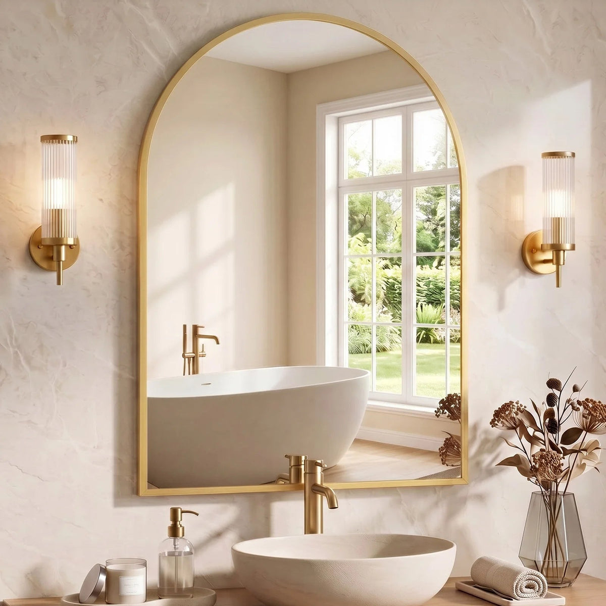 Arched Bathroom Mirror (various sizes and colors) The Pet & Home Store