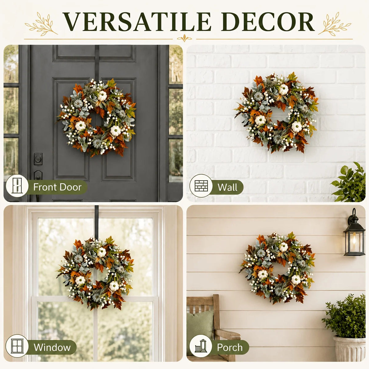 Thanksgiving Wreaths for Front Door The Pet & Home Store