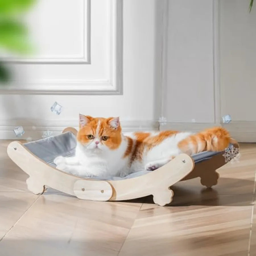 Cat Cooling Mat With Water Filled Design Waterproof Elevated Bed