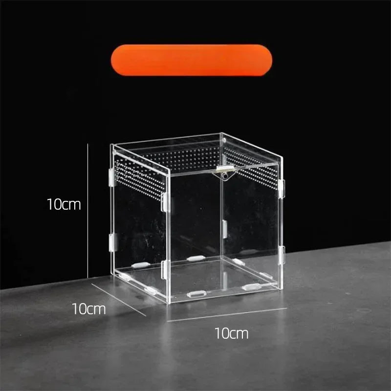 Acrylic Reptile Breeding Box Terrarium Enclosure Transparent