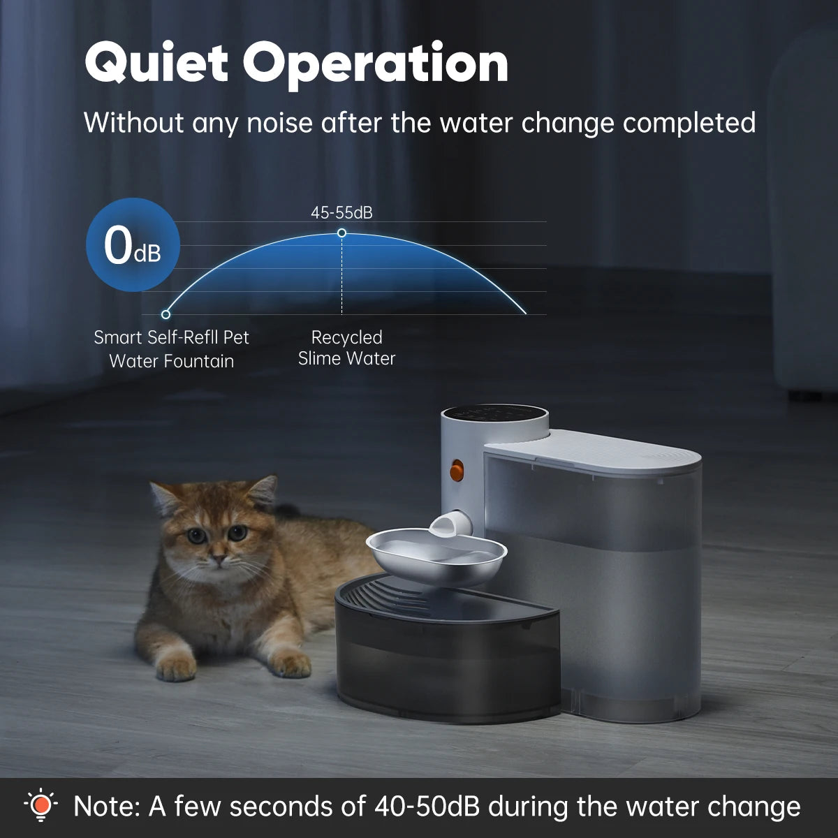 Booteely Stainless Steel Pet Water Dispenser With Intelligent Pouring