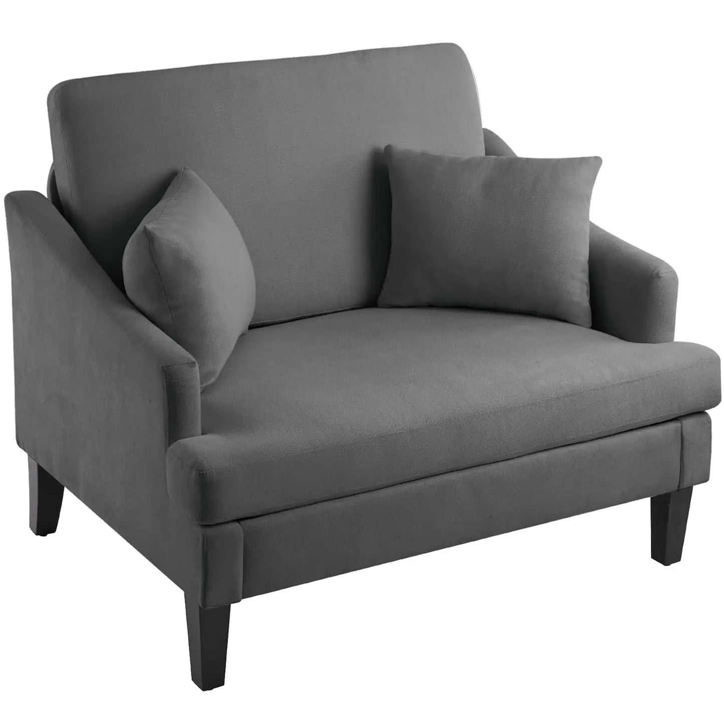 Oversized Accent Chair With Pillows And Modern Upholstered Armchair
