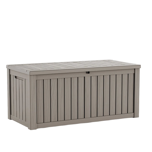 Outdoor Deck Box 120 Gallon Lockable Weatherproof Storage Container