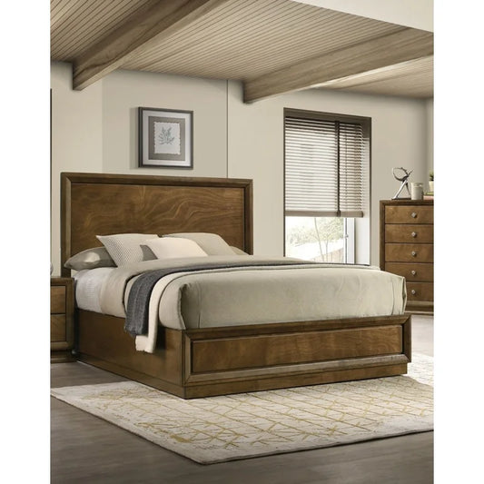 Transitional Style Bedroom Set With Bed And Nightstands