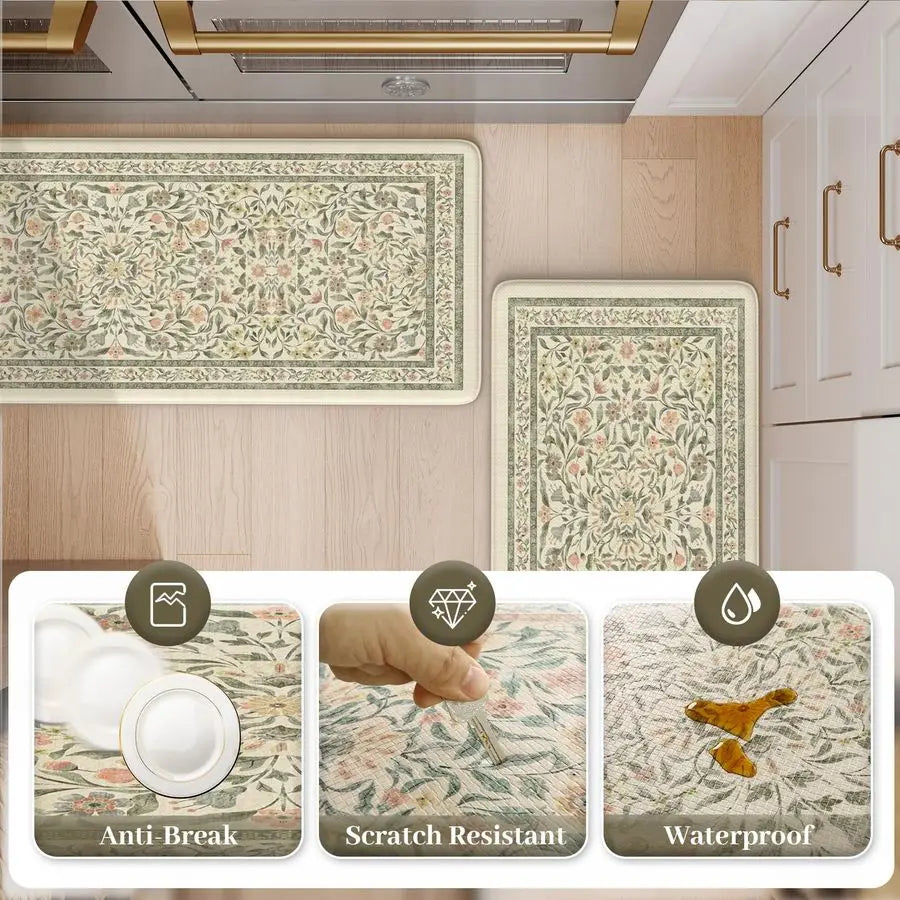 Anti Fatigue Kitchen Mats Set Of 2 Cushioned Non Slip