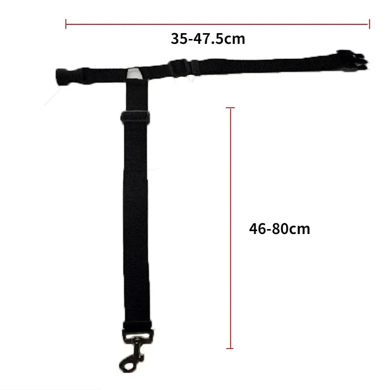 Nylon Two-In-One Pet Car Seat Belt And Leash Adjustable Harness