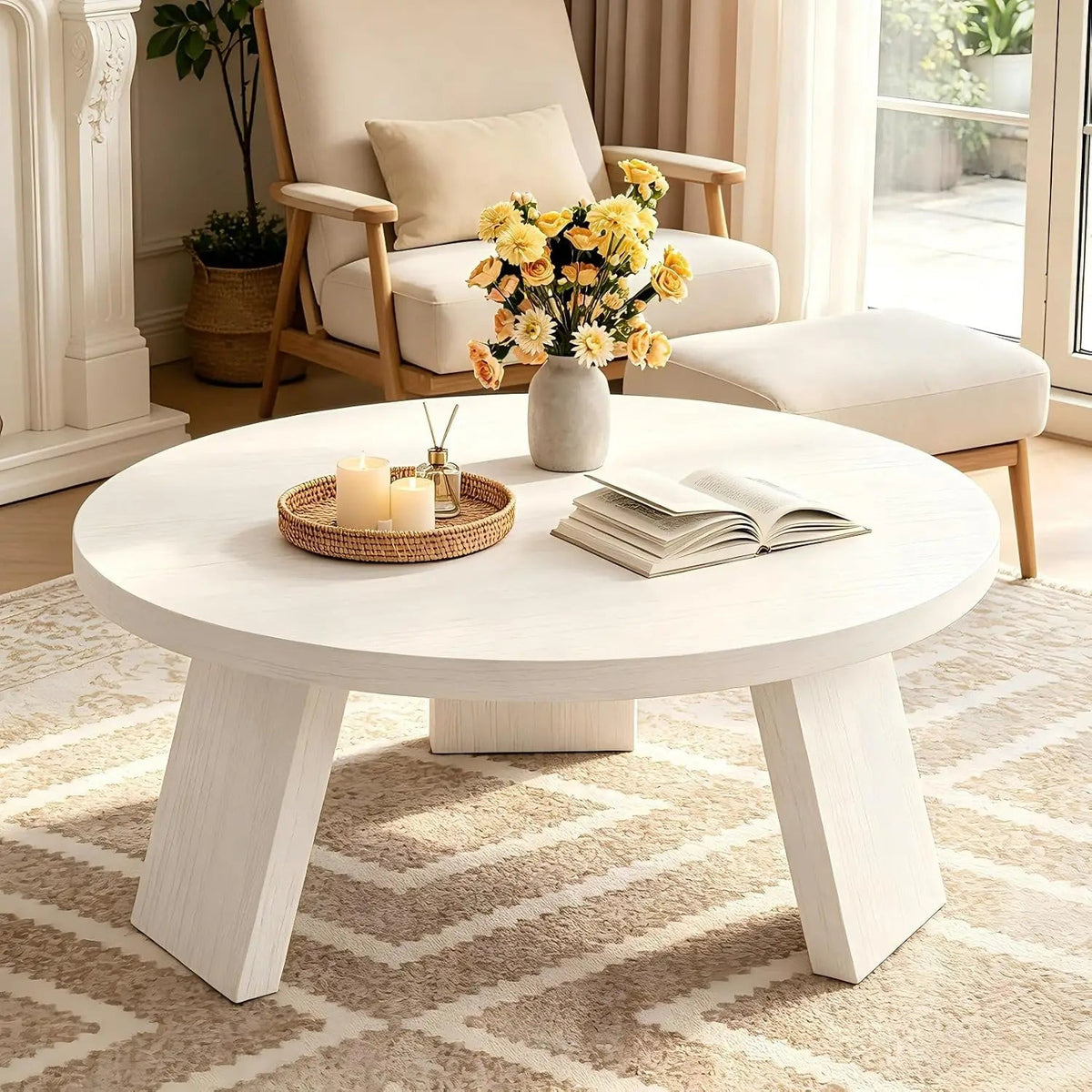 33.5 Inch Round Coffee Table The Pet & Home Store