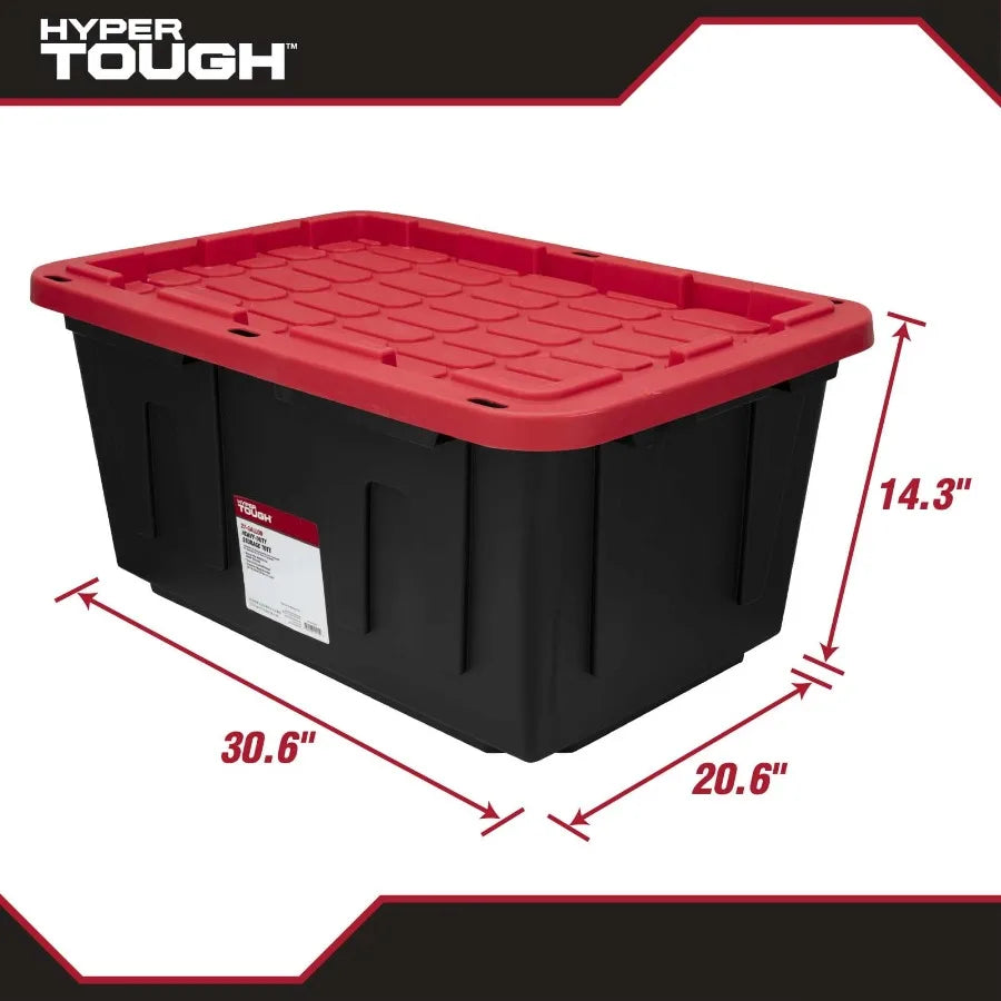 Heavy Duty Plastic Storage Bin With Secure Snap Lid