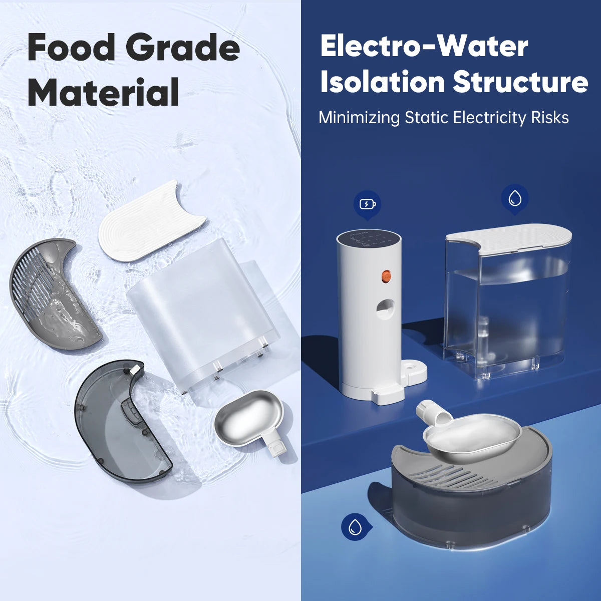 Booteely Stainless Steel Pet Water Dispenser With Intelligent Pouring