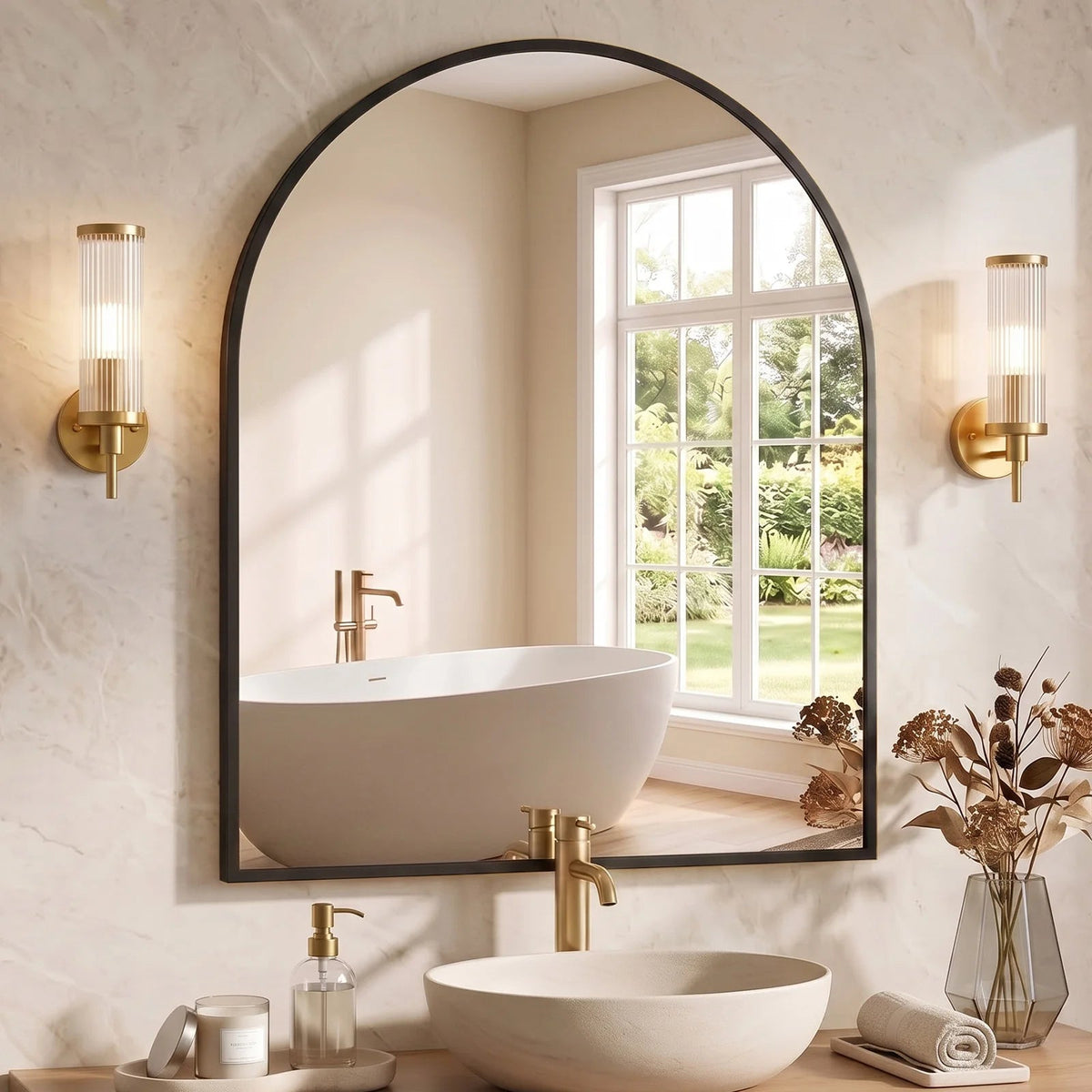 Arched Bathroom Mirror (various sizes and colors) The Pet & Home Store