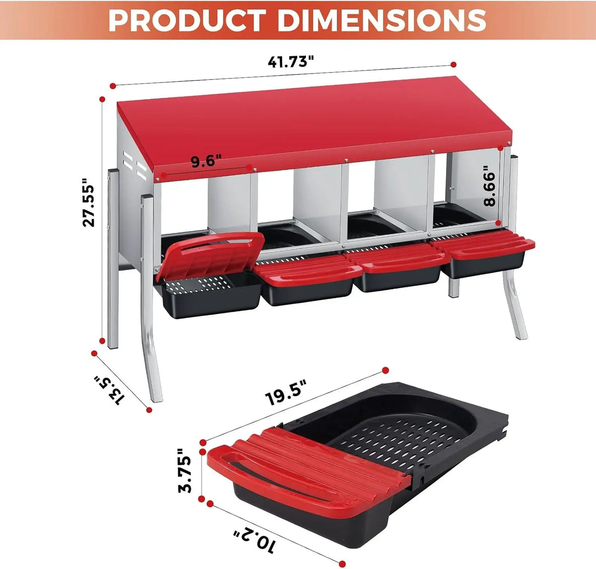 Chicken Nesting Box with Pull-Out Egg Collector Trays The Pet & Home Store