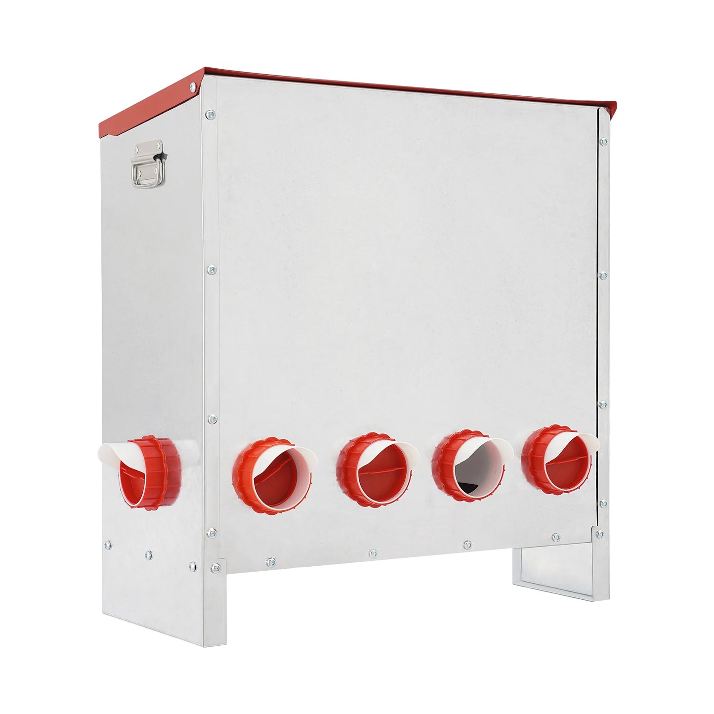 10 Port Galvanized Metal Chicken Feeder For Farm Poultry