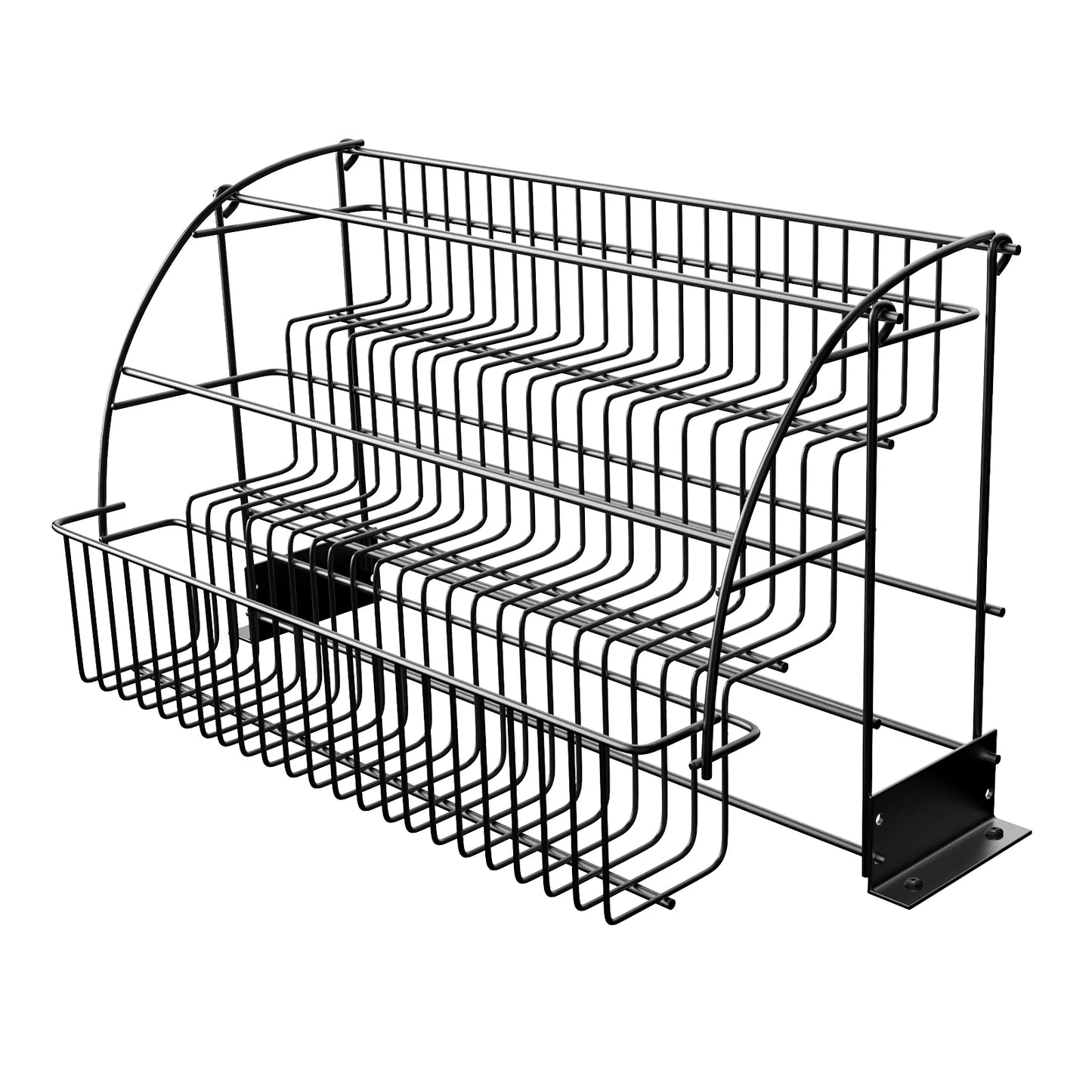 Bymaocar Three Tier Kitchen Spice Rack Cabinet Mounted Pull Down