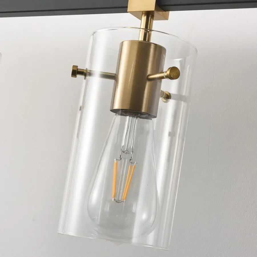 Vintage Vanity Lights Bathroom Fixture Over Mirror With Glass Shades