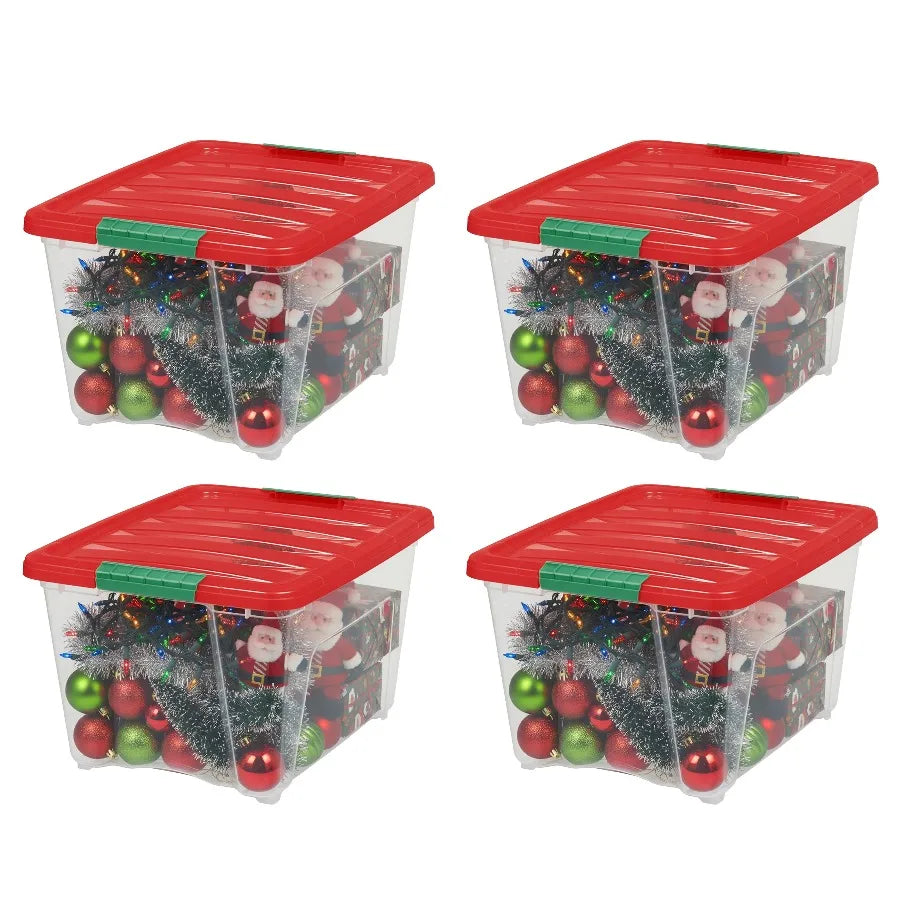 Stackable Holiday Plastic Storage Bins with Lids The Pet & Home Store