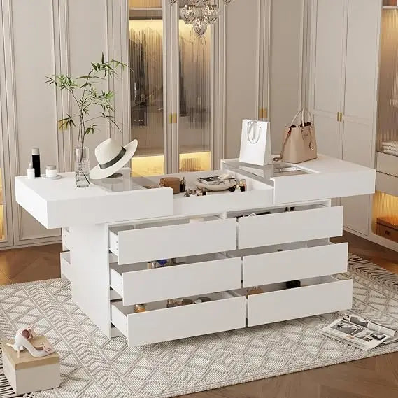 MKDK Glass Display Cabinet With Walk In Island For Jewelry