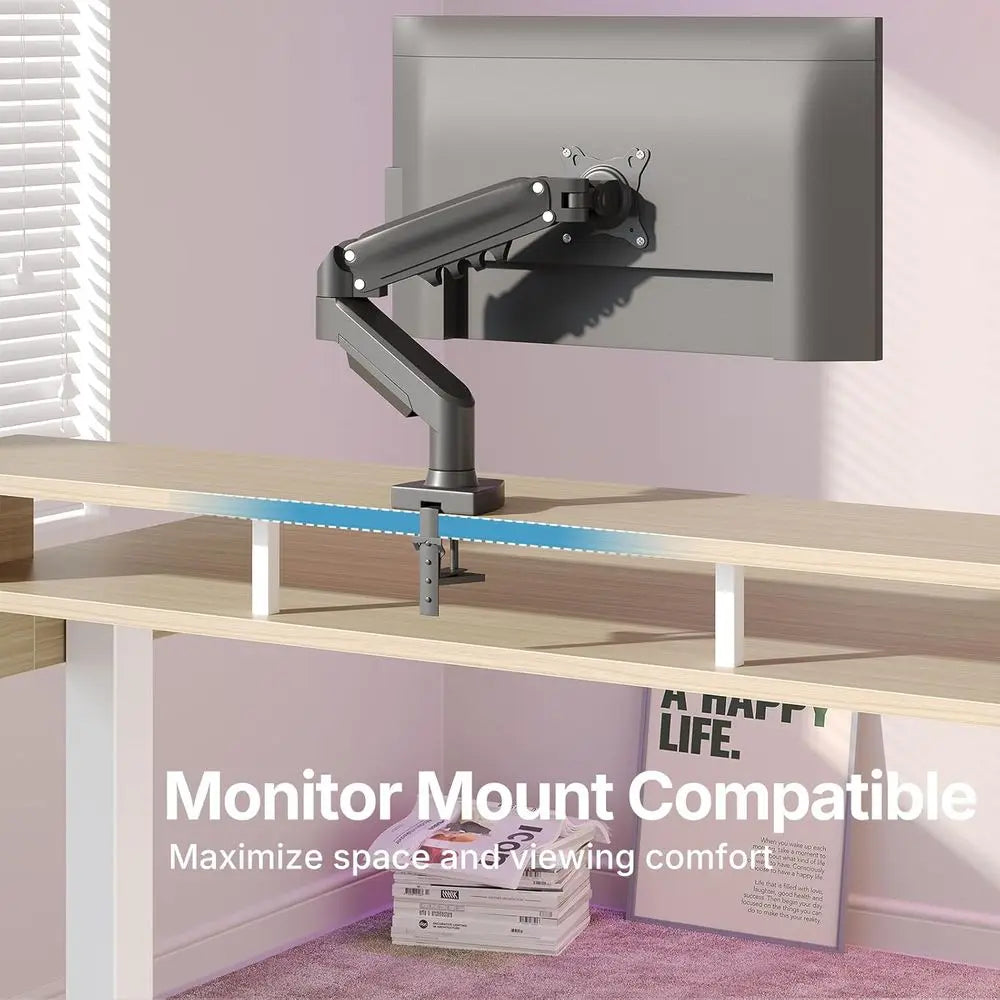 55″ x 26″ Electric Standing Desk with 2 Ders &24.4″ Large Keyboard Tray, C-Clamp Mount Compatible, Adjustable Computer Desk or O The Pet & Home Store