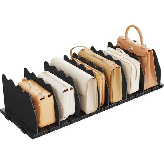 Closet Shelf Divider Adjustable Purse Organizer For Handbags