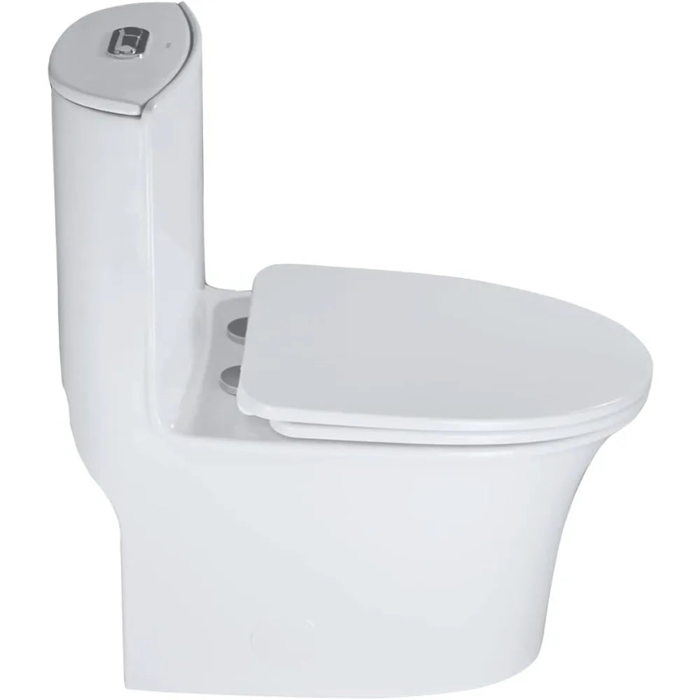 DAFIFY Modern Elongated One Piece Toilet With Tornado Dual Flush