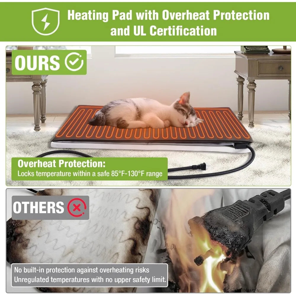 Insulated Outdoor Cat Shelter With Heated Pad, Weatherproof, Two-Story