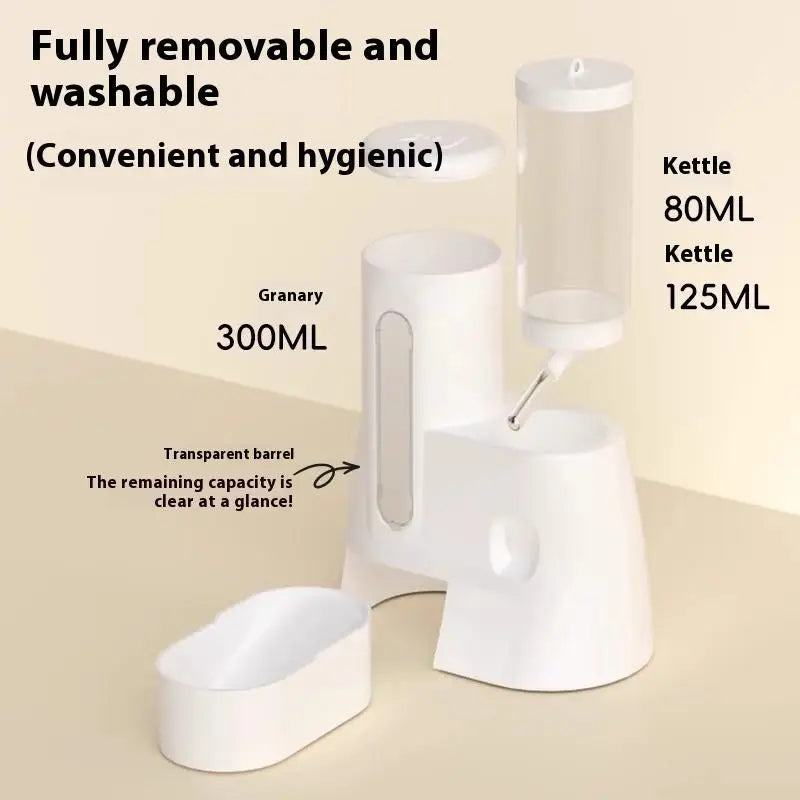 2-In-1 Hamster Feeder And Waterer, Large Capacity Automatic Dispenser