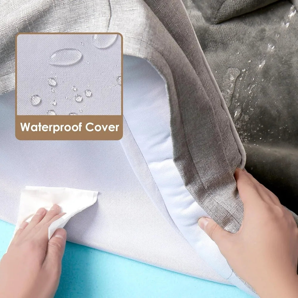 Orthopedic Dog Bed With Waterproof Memory Foam And Bolsters