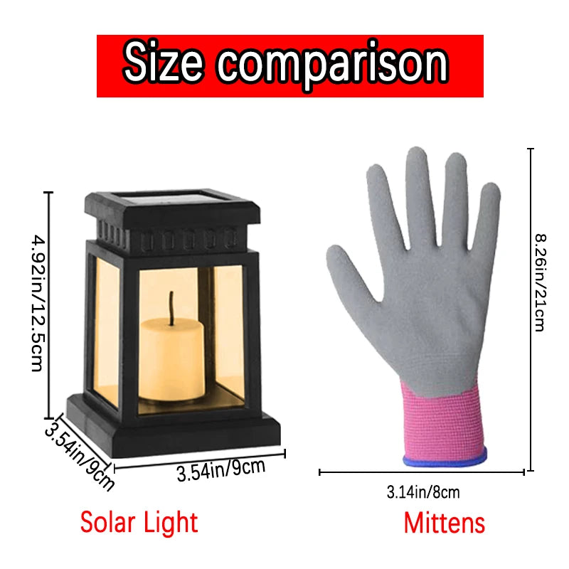 Solar Garden Lights Outdoor Hanging Candle Lamps, Retro Palace Style