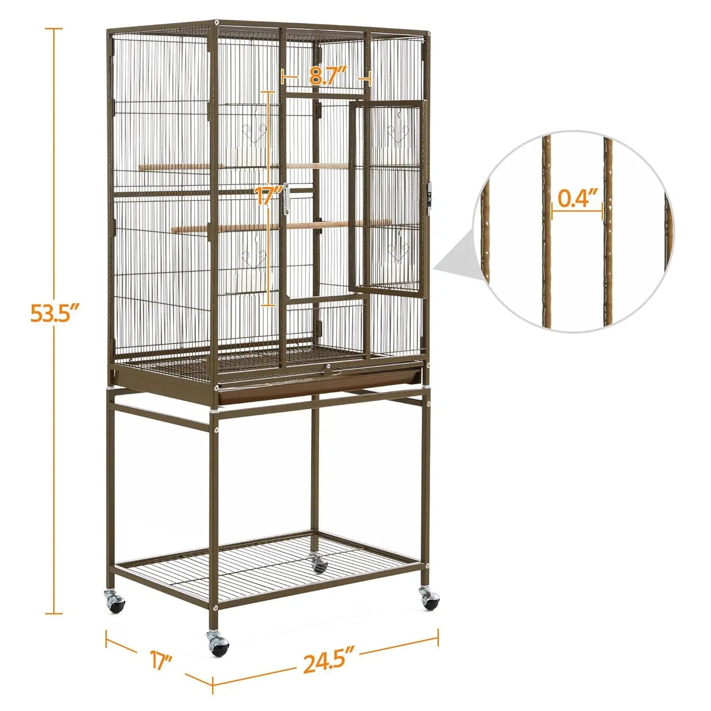 Wrought Iron Parrot Cage Stand For Small Birds And Parakeets