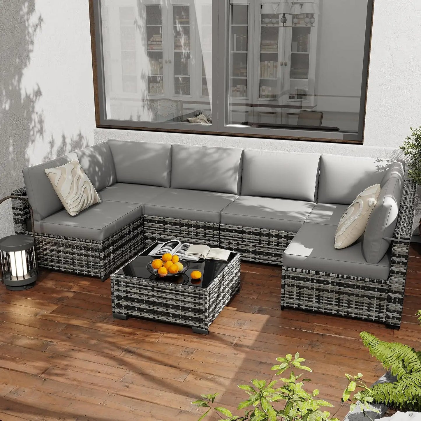 All Weather PE Rattan Modular Sectional Patio Set For Outdoors