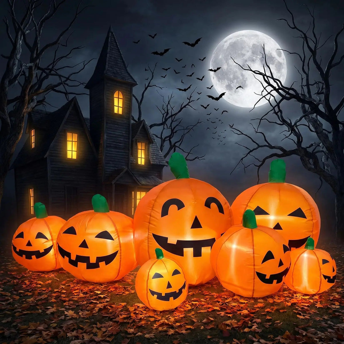 7.5FT Halloween Inflatable Pumpkin Patch The Pet & Home Store