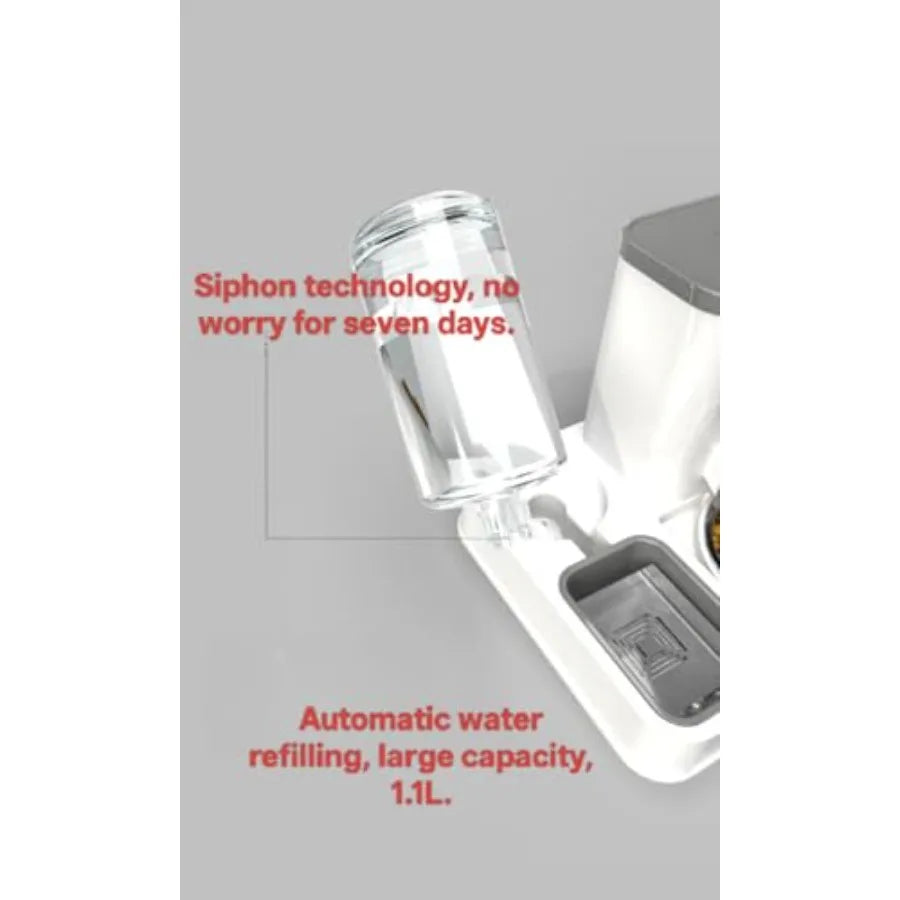 Automatic Pet Feeder And Water Dispenser For Cats And Dogs