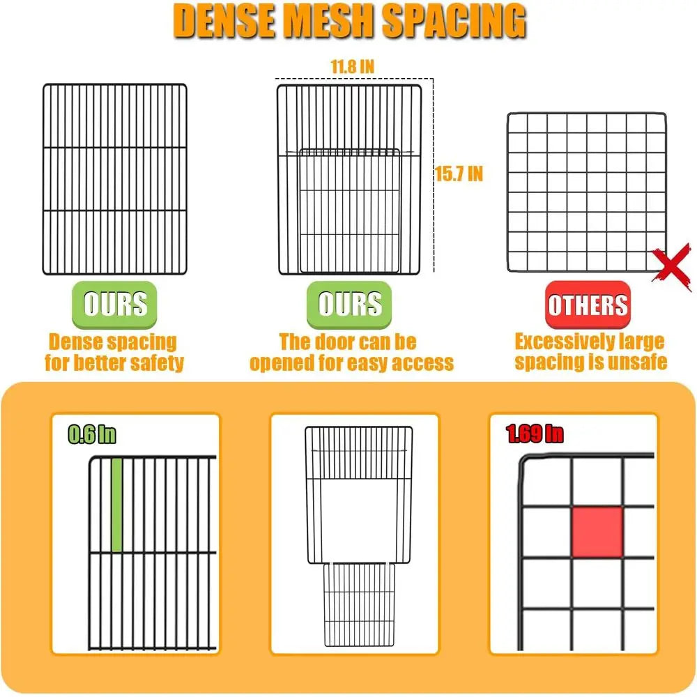 Guinea Pig Cage Enclosed With Door And Waterproof Liner