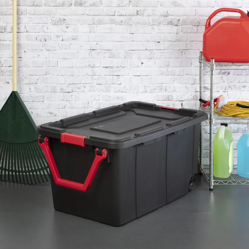 Sterilite Industrial Wheeled Storage Container With Durable Handle The Pet & Home Store