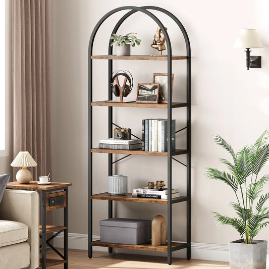 5-Tier Arched Bookshelf The Pet & Home Store