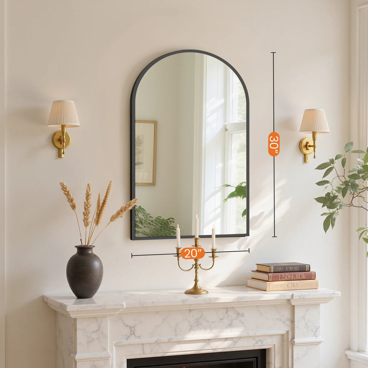 Arched Bathroom Mirror (various sizes and colors) The Pet & Home Store