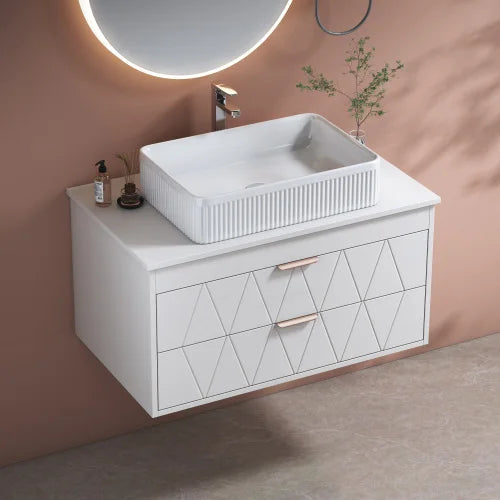 31.5" Modern Single Bathroom Vanity with Ceramic Vessel Sink and Wide Storage Cabinet The Pet & Home Store