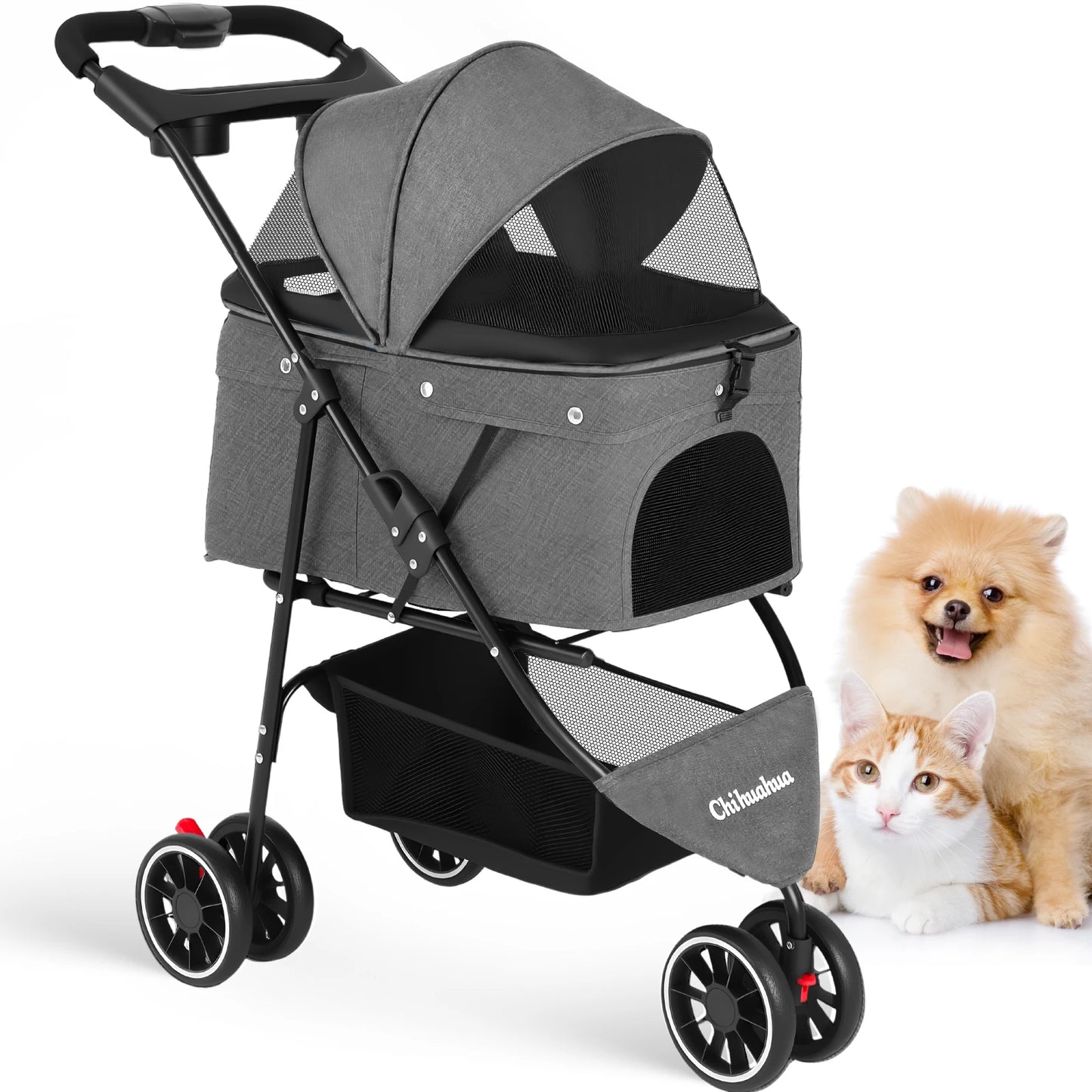 CHIHUAHUA Portable Pet Stroller For Small Dogs And Cats Foldable