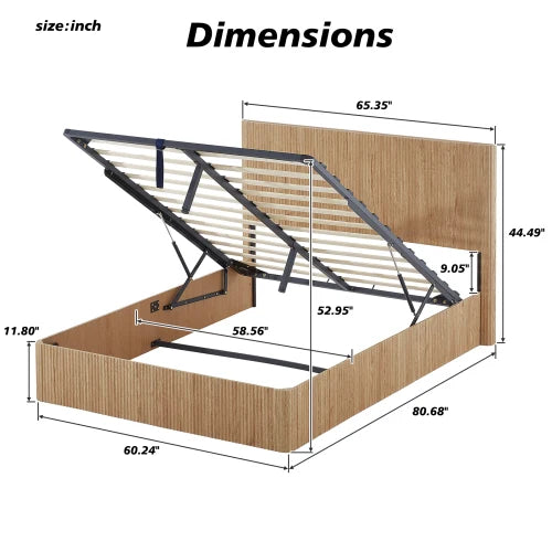 Queen Size Lift Up Storage Bed Frame The Pet & Home Store