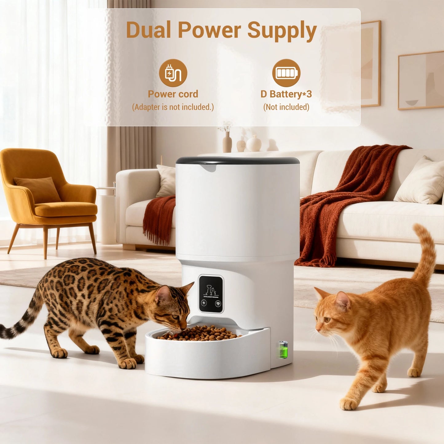 HiMISS Programmable Automatic Pet Feeder For Cats And Dogs
