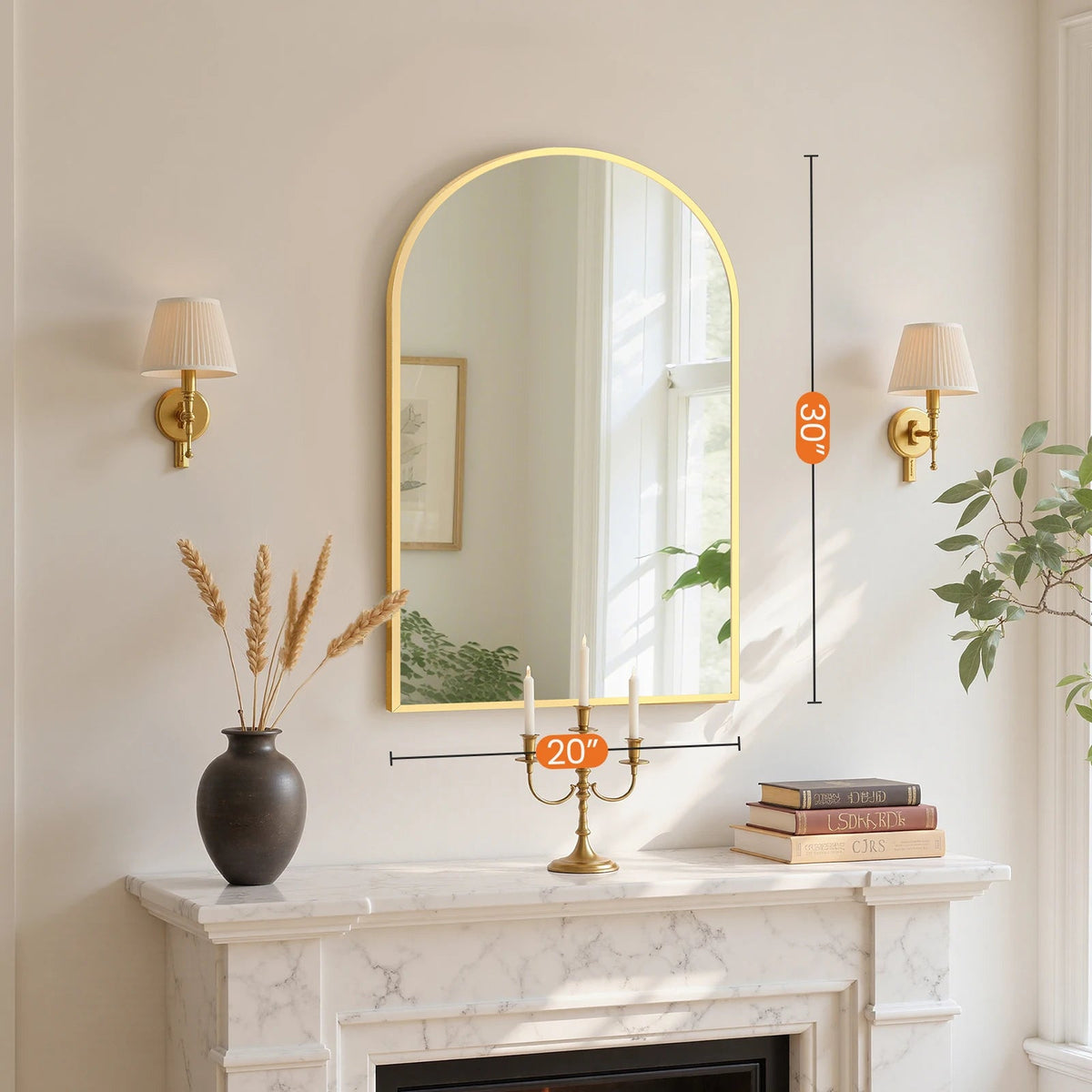 Arched Bathroom Mirror (various sizes and colors) The Pet & Home Store