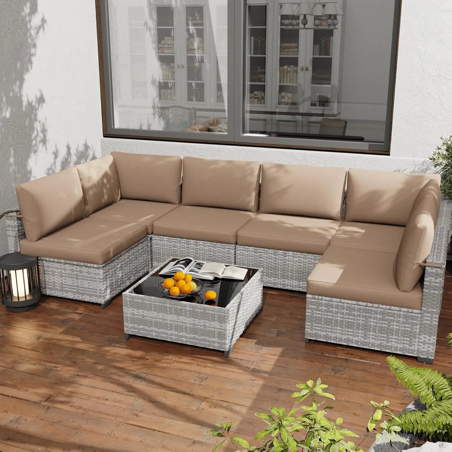 All Weather PE Rattan Modular Sectional Patio Set For Outdoors