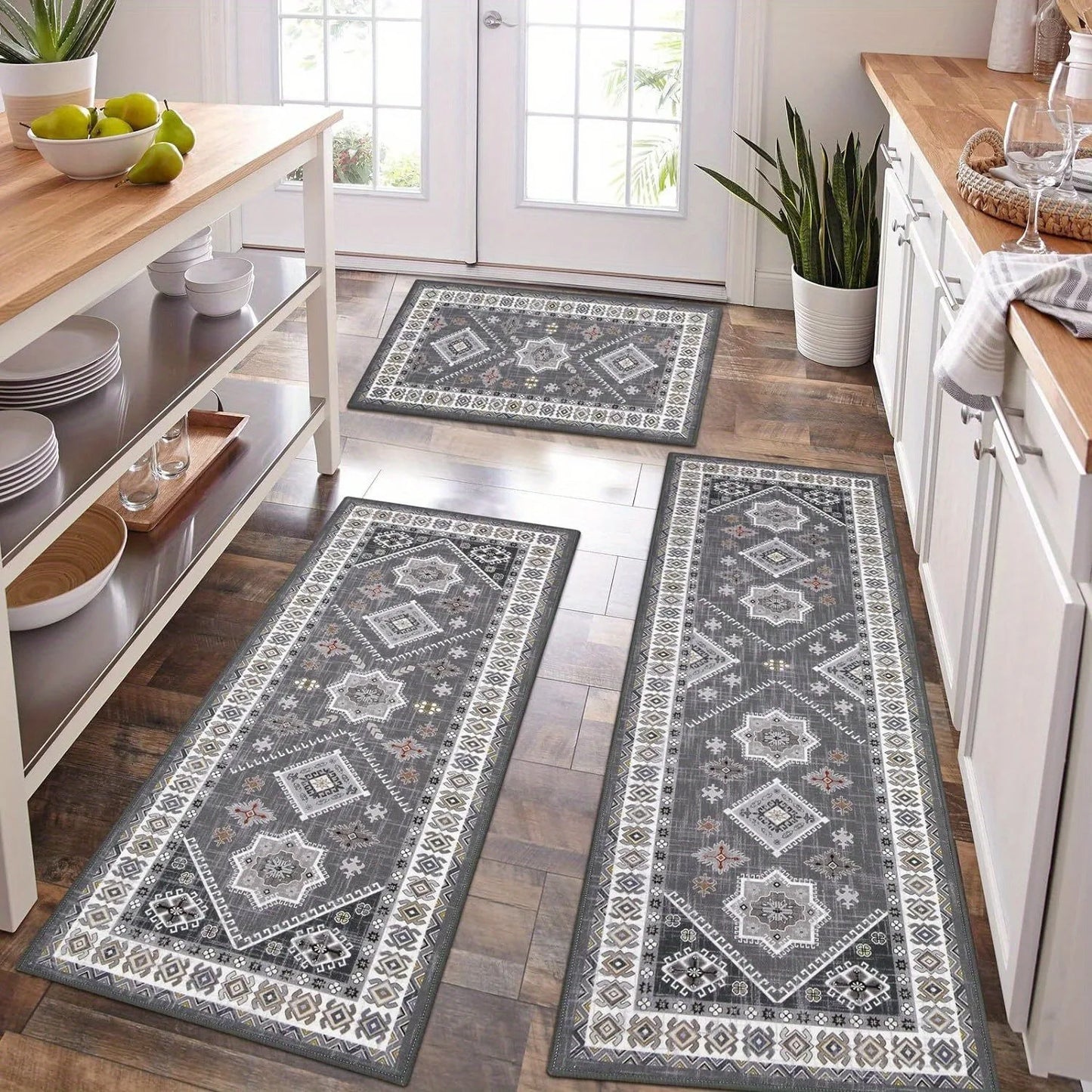 Bohemian Kitchen Mat Super Absorbent Non Slip Floor Mat Runner
