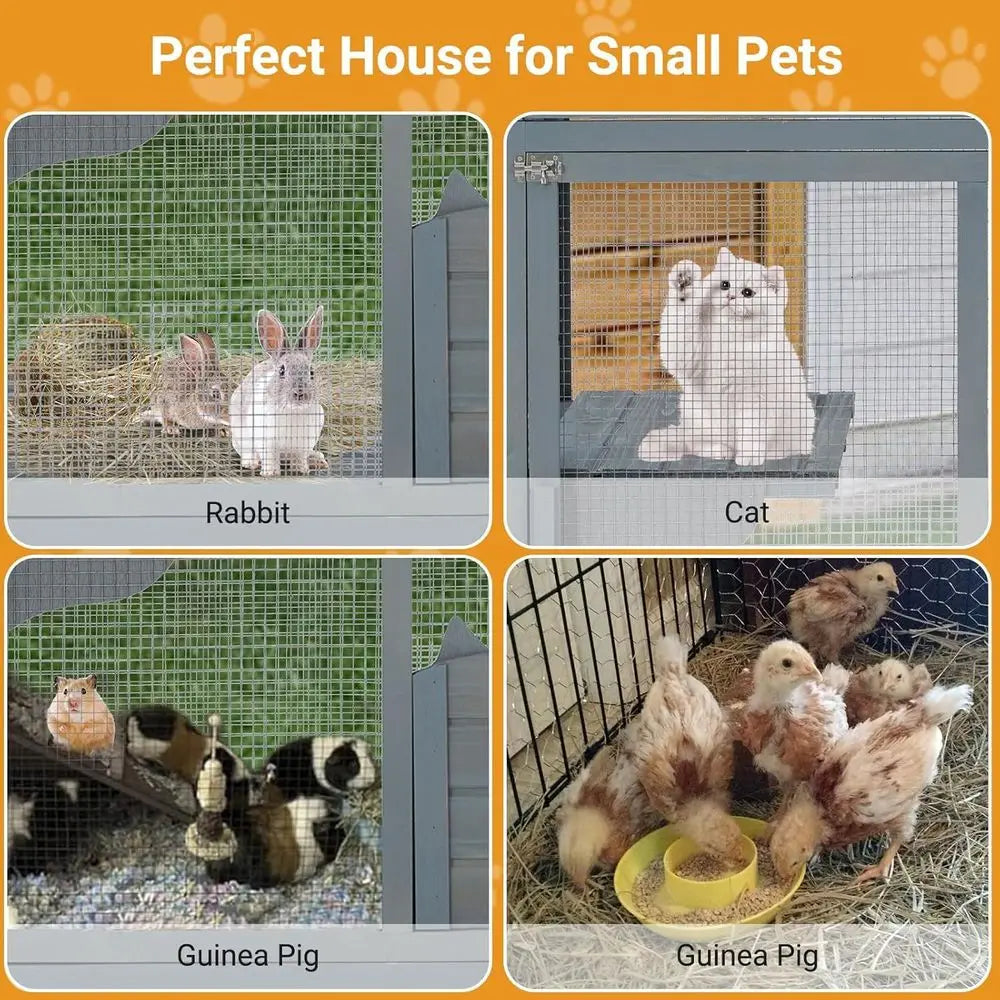 Waterproof Multi Level Outdoor Indoor Cat Enclosure With Lockable Wheels The Pet & Home Store